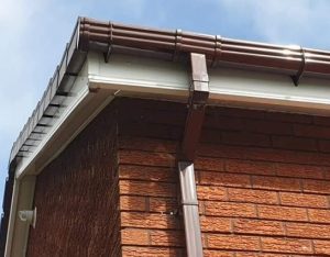 Replacement gutters recently installed